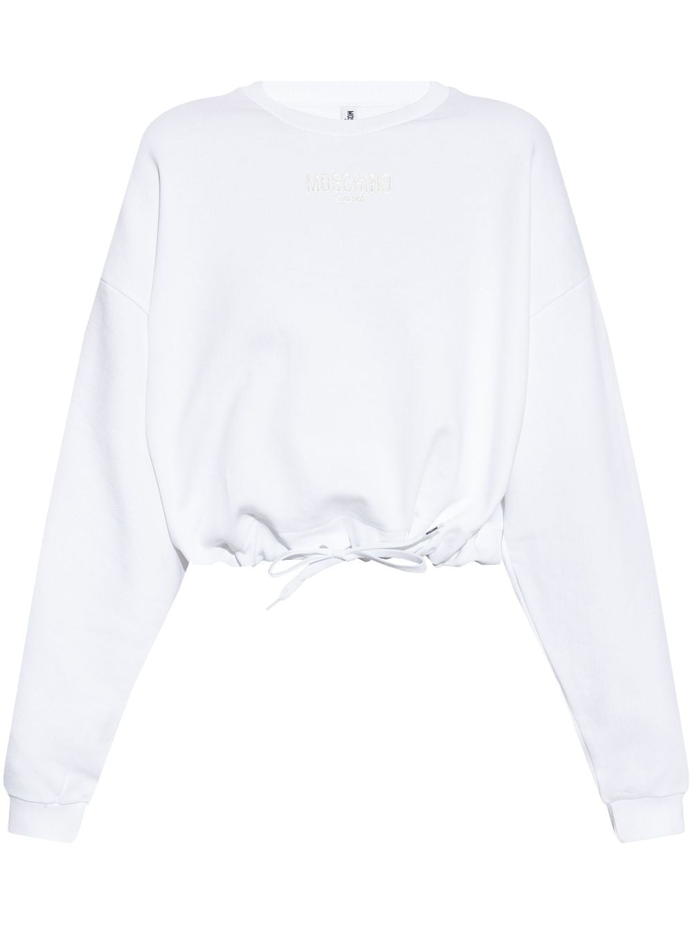 Moschino logo-rubberised sweatshirt - White von Moschino