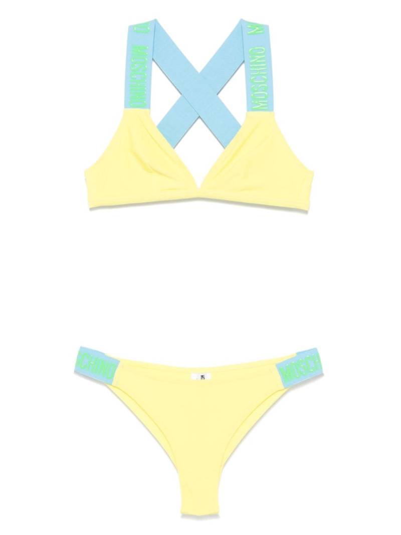 Moschino logo-straps bikini - Yellow von Moschino