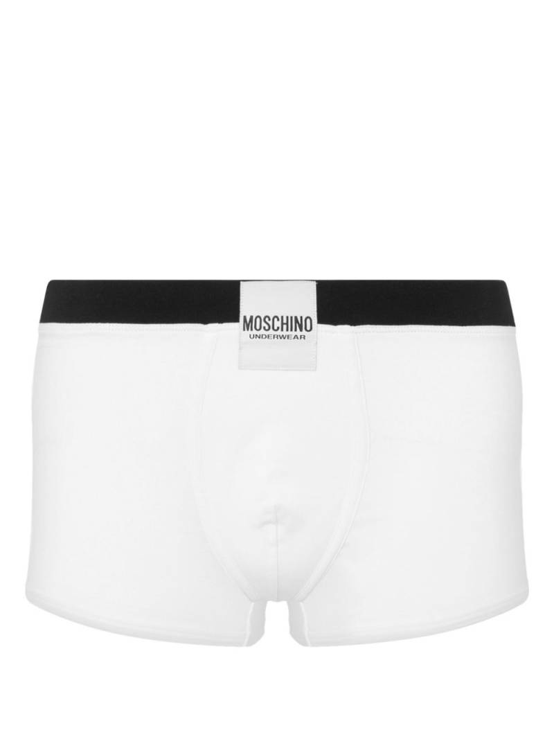 Moschino logo-tag stretch-cotton boxers - White von Moschino