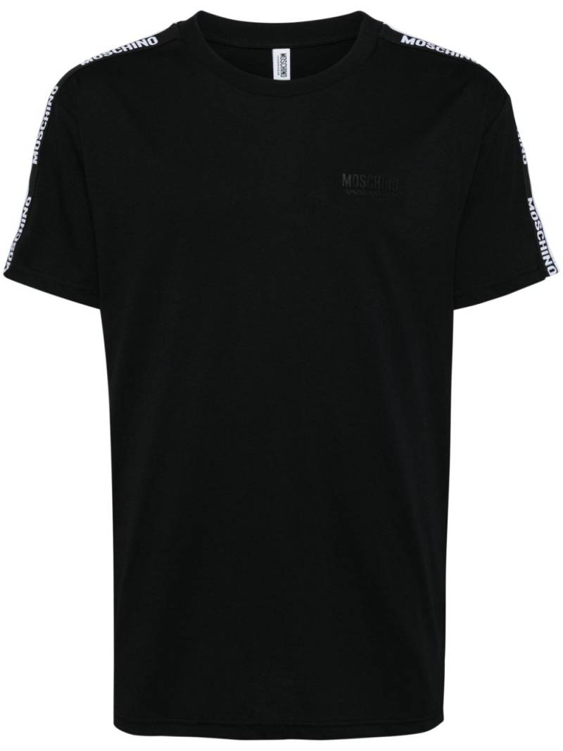 Moschino logo-tape cotton T-shirt - Black von Moschino