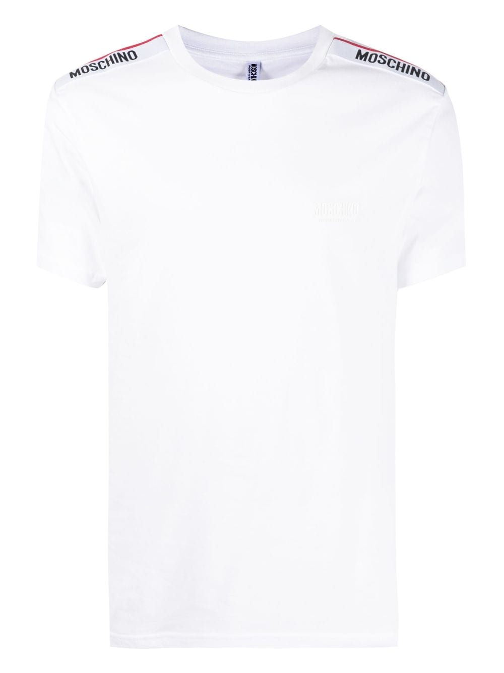 Moschino logo-tape cotton T-shirt - White von Moschino