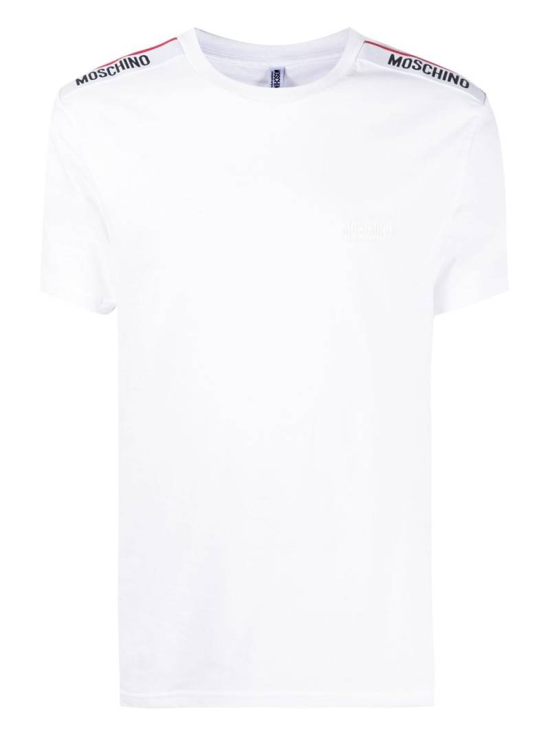 Moschino logo-tape cotton T-shirt - White von Moschino