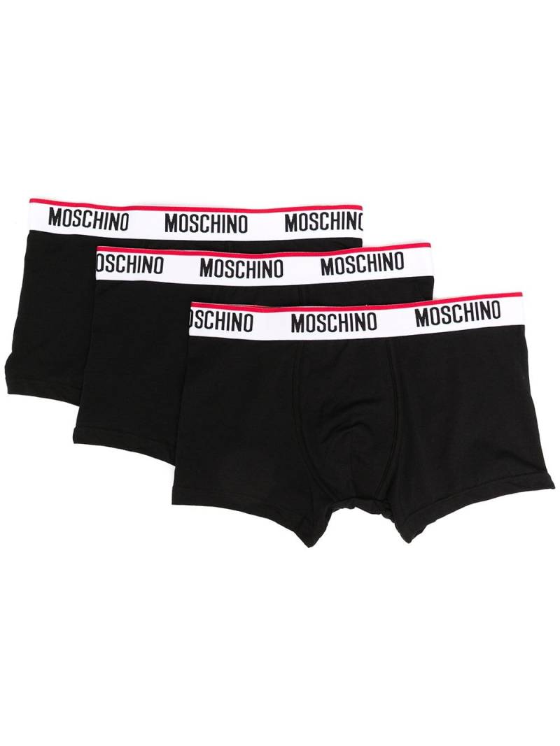 Moschino logo waistband boxers set - Black von Moschino