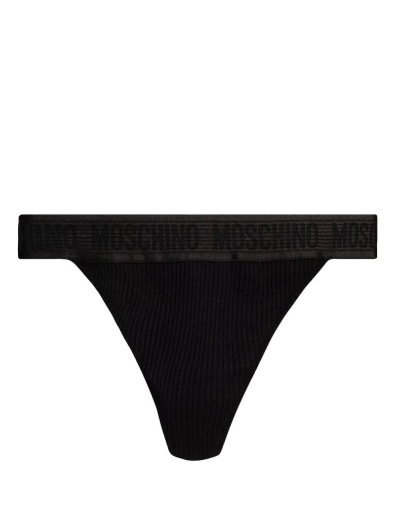 Moschino logo-waistband briefs - Black von Moschino