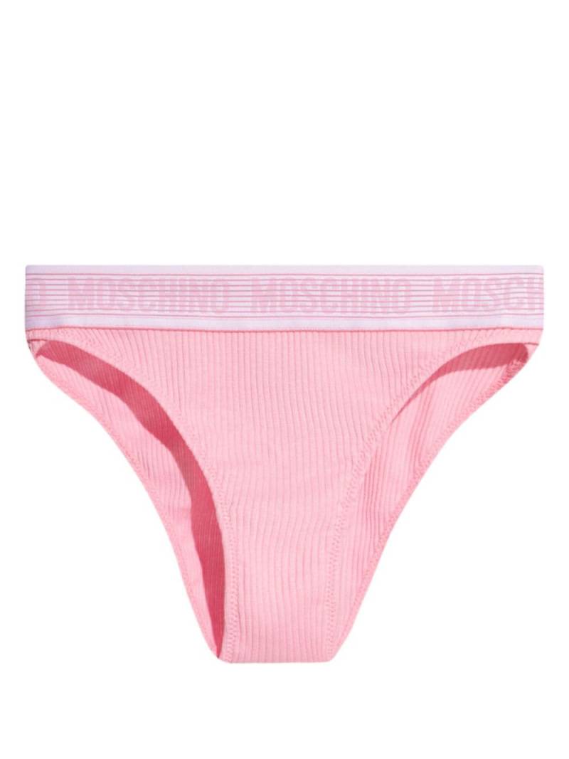 Moschino logo-waistband briefs - Pink von Moschino