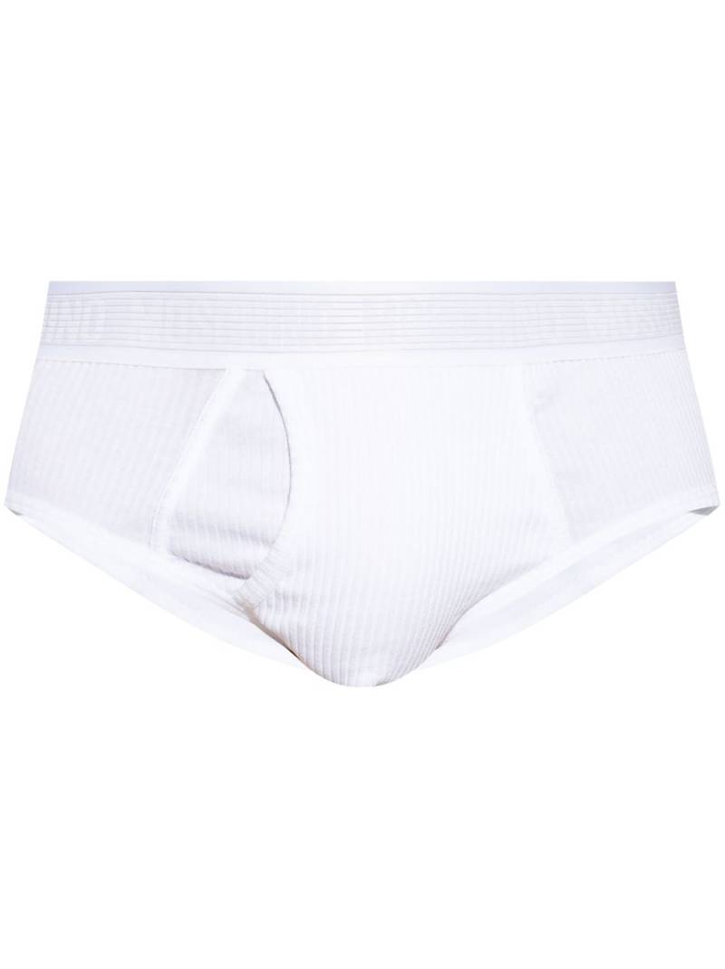 Moschino logo-waistband briefs - White von Moschino