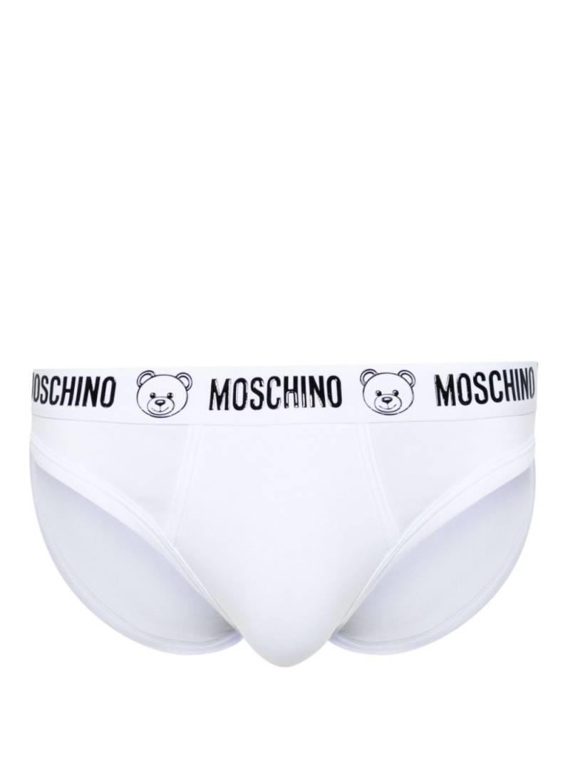 Moschino logo-waistband jersey briefs - White von Moschino