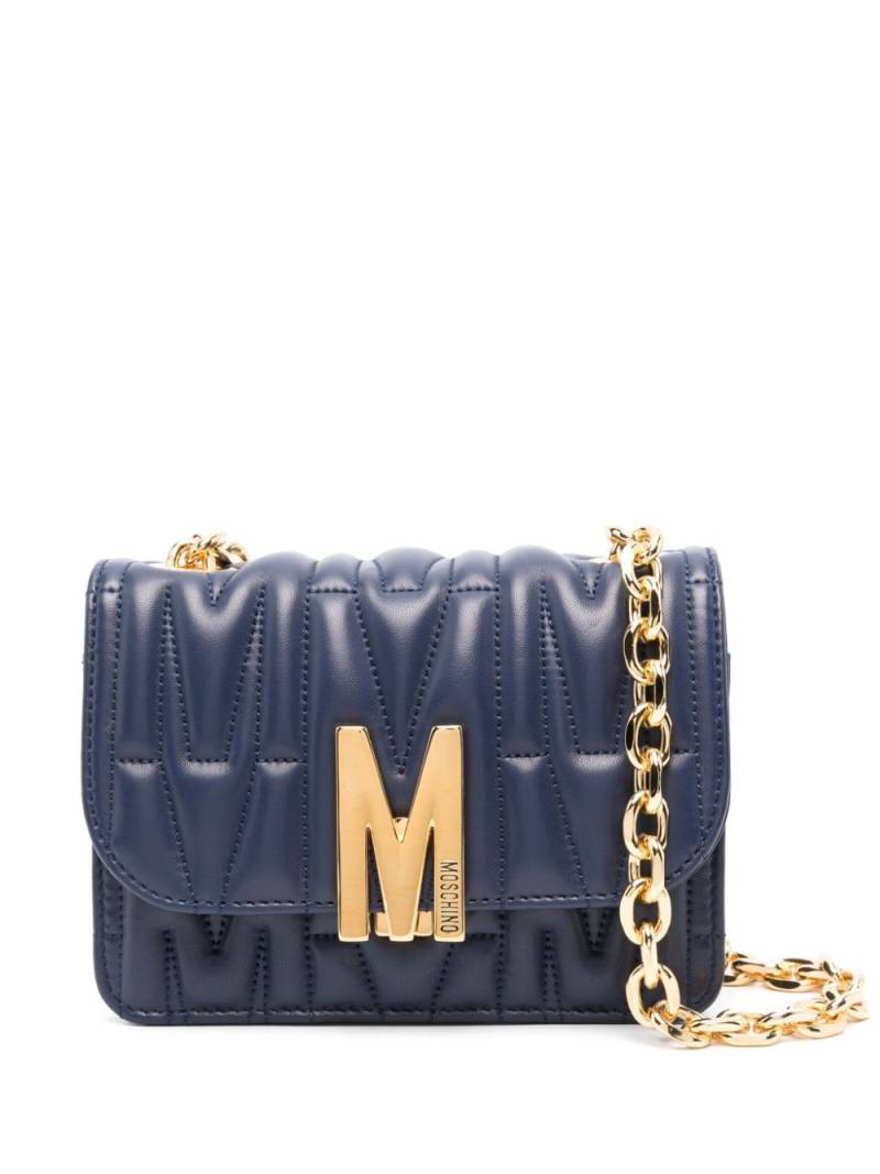 Moschino monogram-embossed shoulder bag - Blue von Moschino