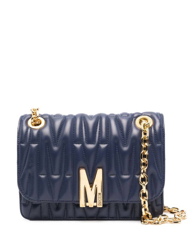 Moschino monogram-embossed shoulder bag - Blue von Moschino