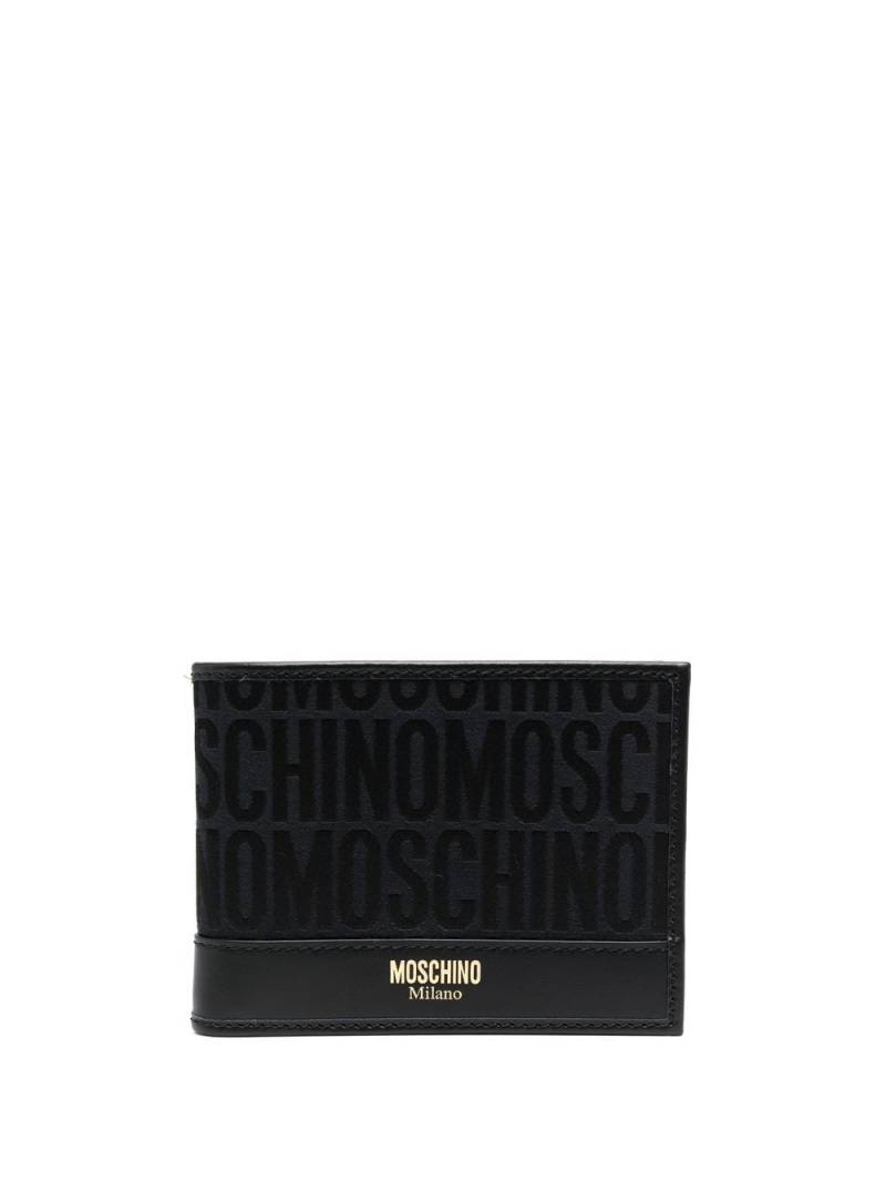 Moschino monogram logo stamp bi-fold wallet - Black von Moschino