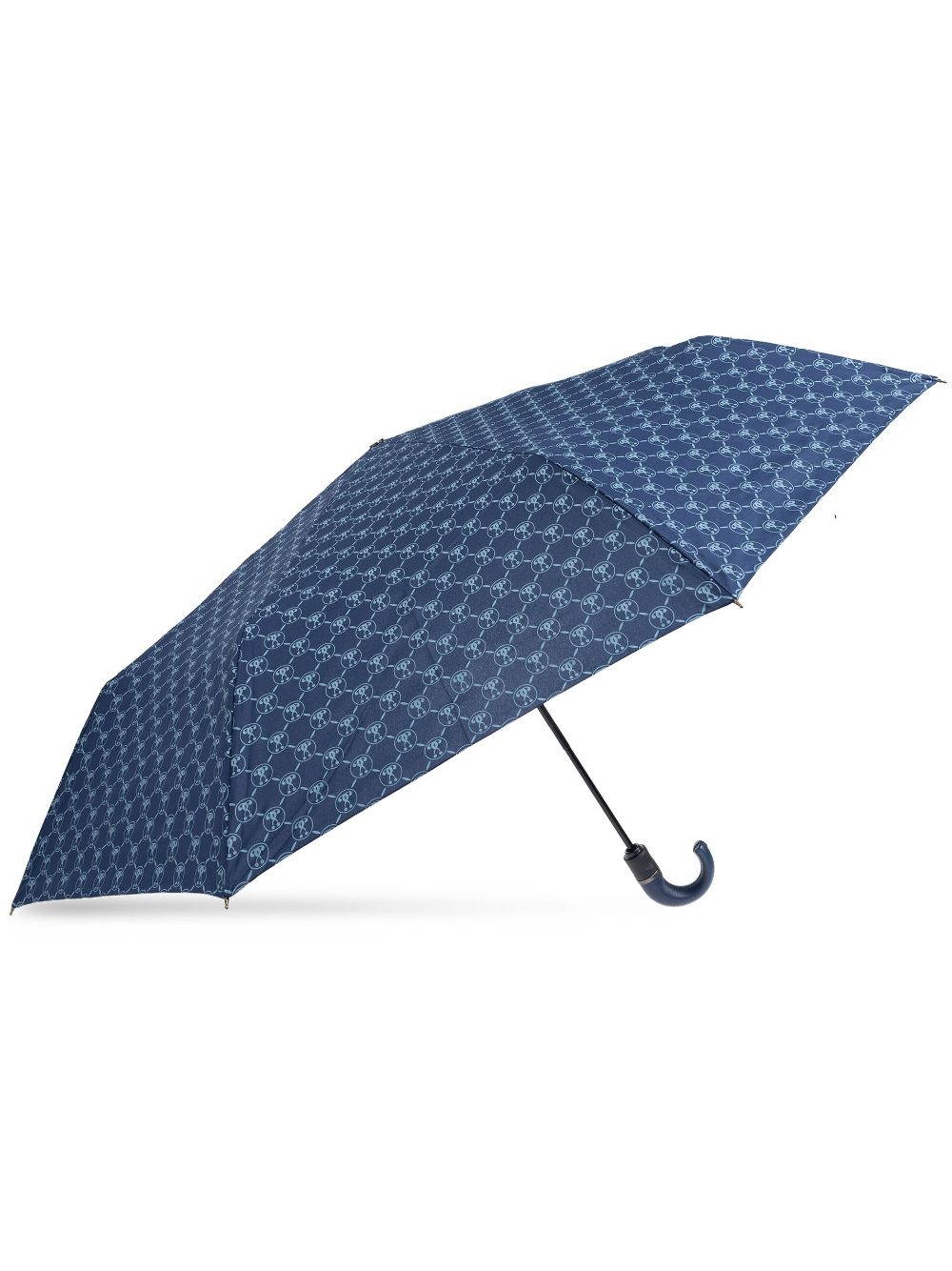 Moschino monogram-print crook-handle umbrella - Blue von Moschino