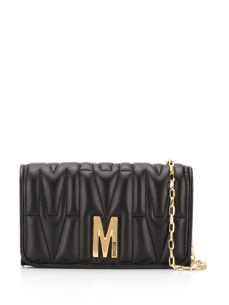 Moschino monogram-quilted clutch bag - Black von Moschino