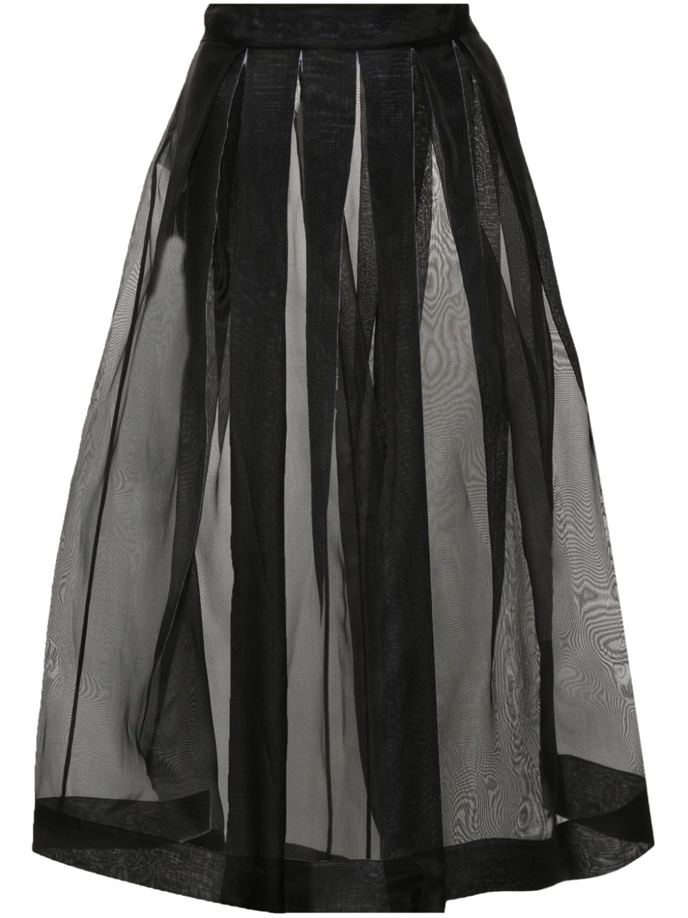 Moschino organza flared midi skirt - Black von Moschino