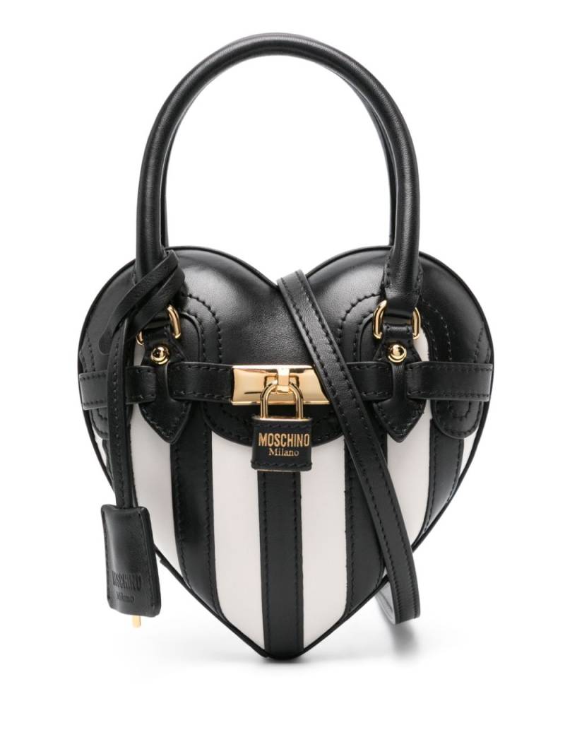 Moschino padlock-detail leather tote bag - Black von Moschino