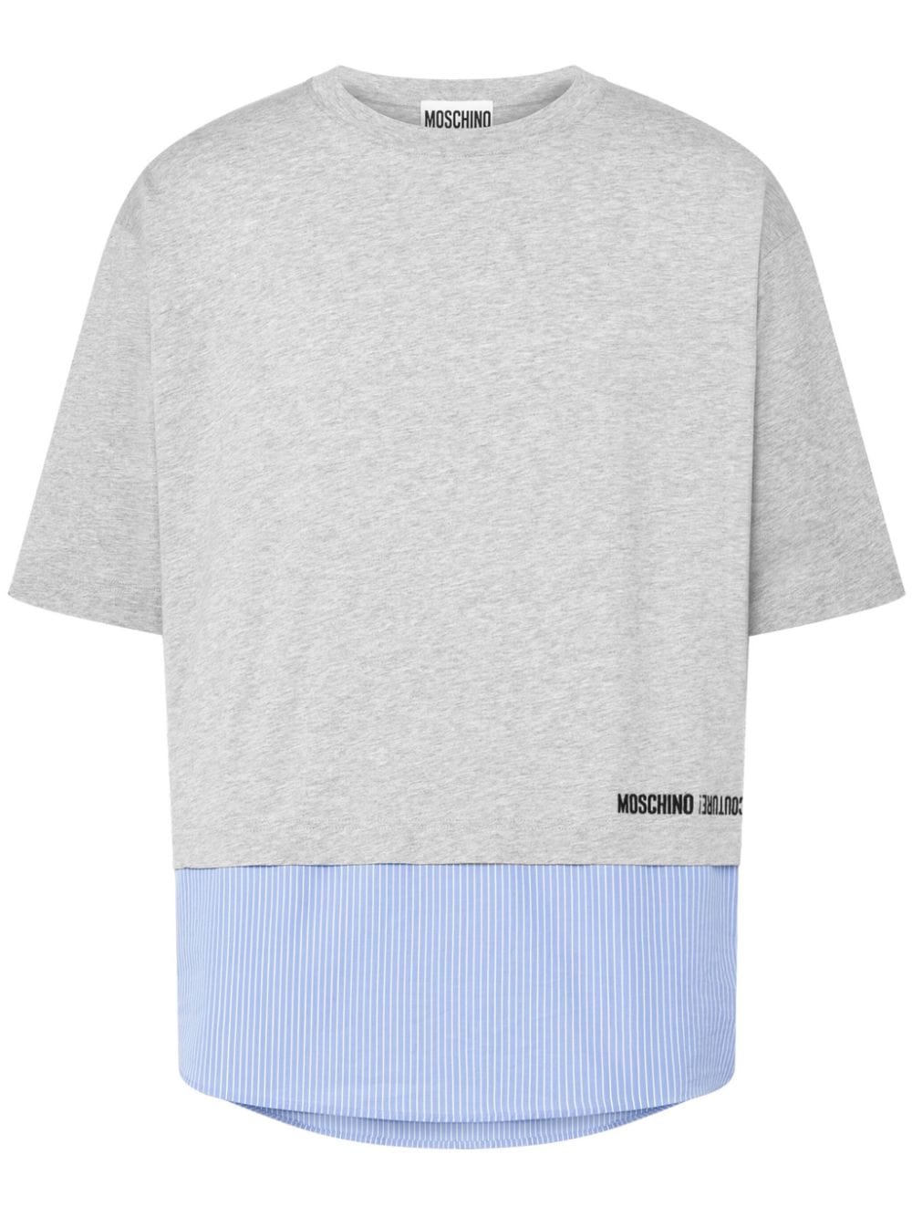 Moschino panelled cotton T-shirt - Grey von Moschino
