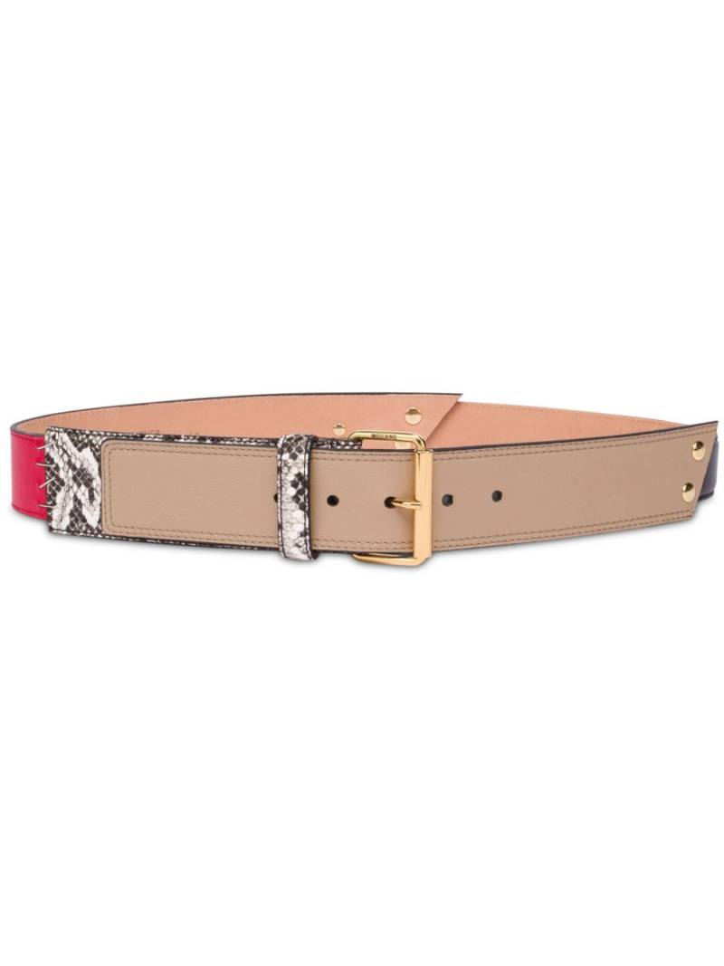 Moschino patchwork belt - Grey von Moschino