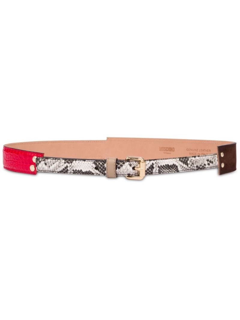 Moschino patchwork belt - Grey von Moschino