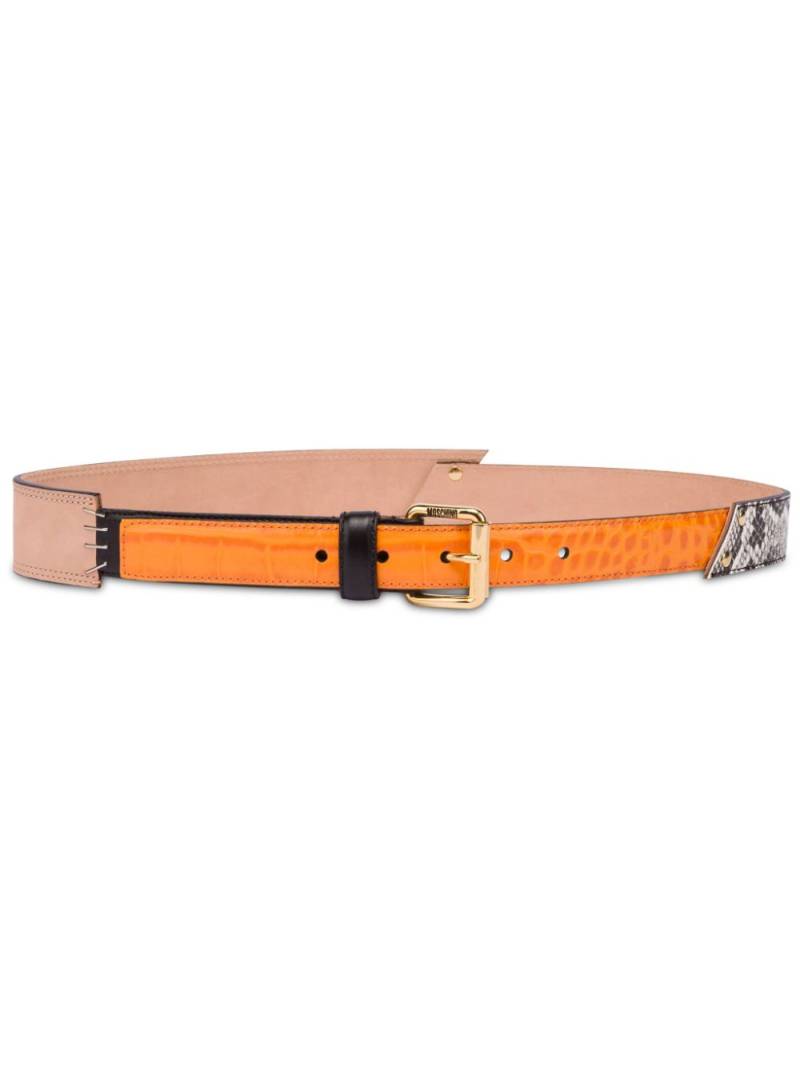 Moschino patchwork belt - Orange von Moschino