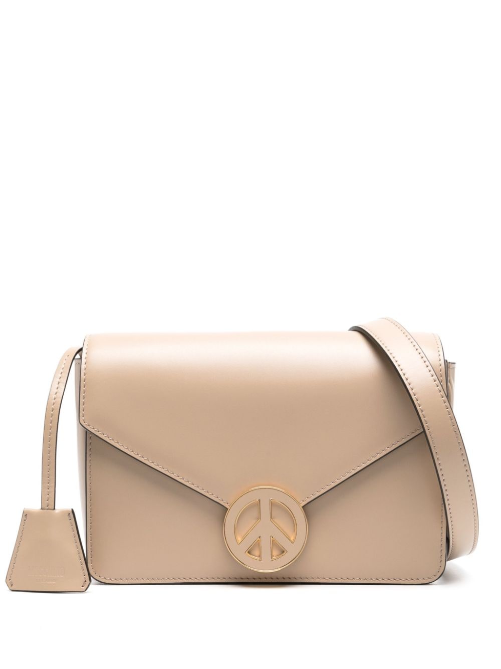 Moschino peace-sign crossbody bag - Neutrals von Moschino