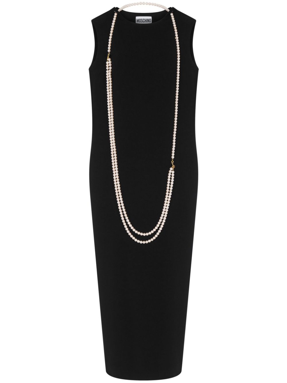 Moschino pearl-embellished midi dress - Black von Moschino