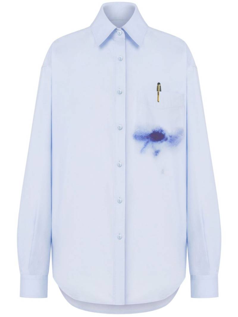 Moschino pen blotch-print shirt - Blue von Moschino