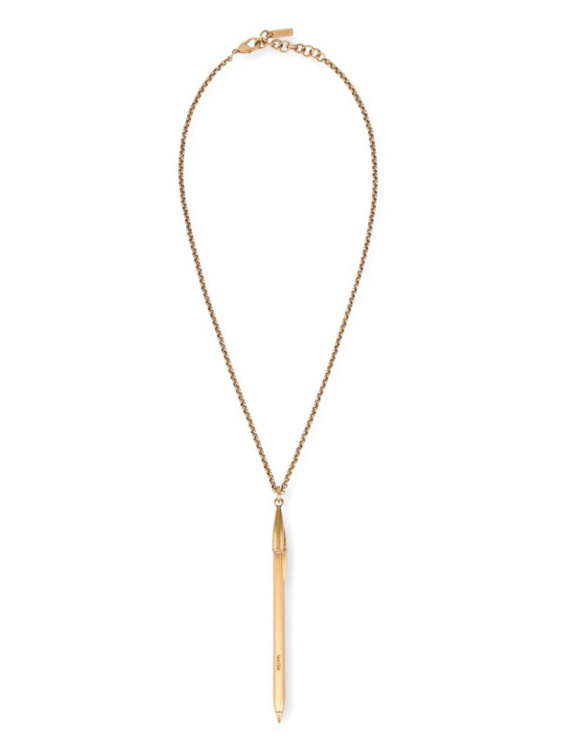 Moschino pen-pendant chain necklace - Gold von Moschino