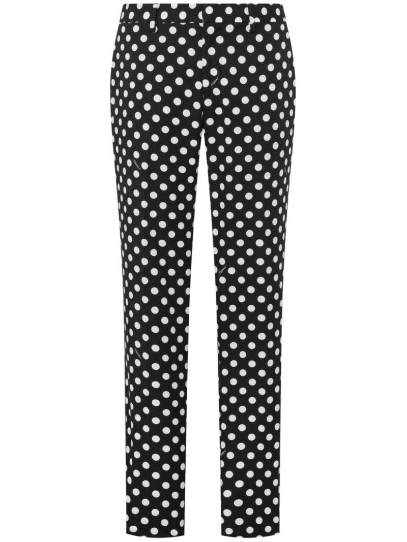 Moschino polka dot-print straight-leg trousers - Black von Moschino