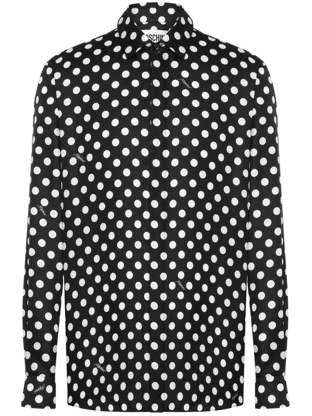 Moschino polka-dot silk shirt - Black von Moschino