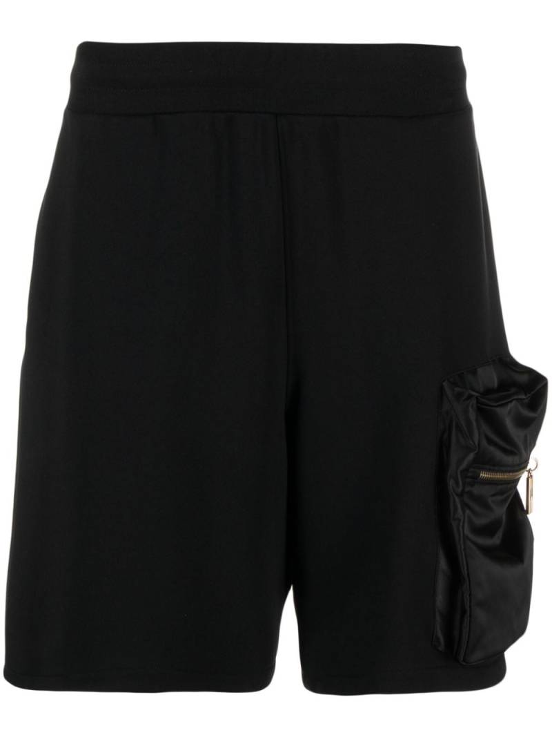 Moschino pouch-pocket cotton-blend track shorts - Black von Moschino