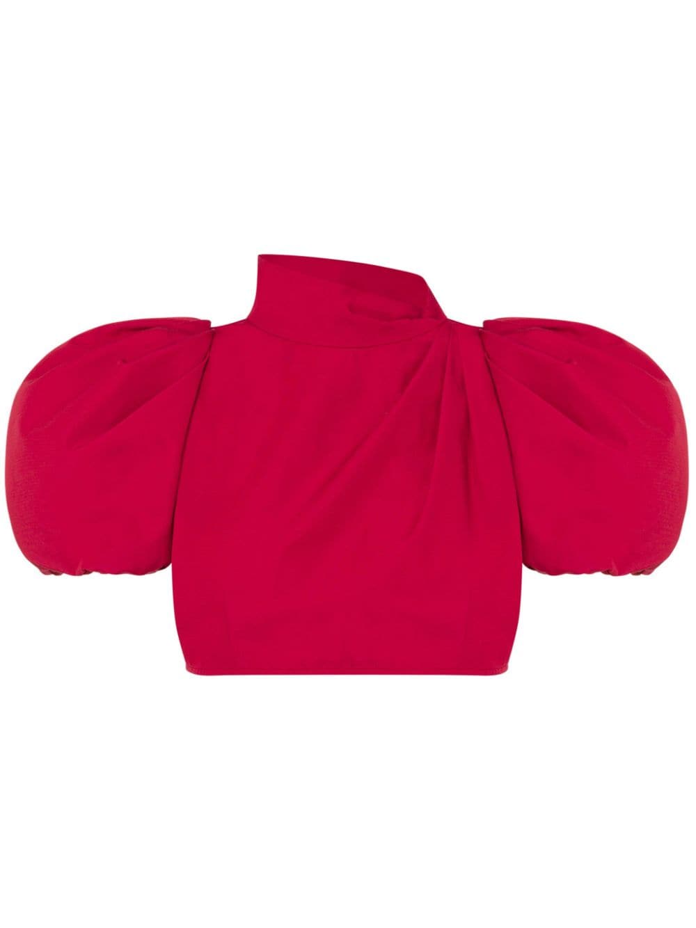 Moschino puff-sleeved cropped top - Red von Moschino