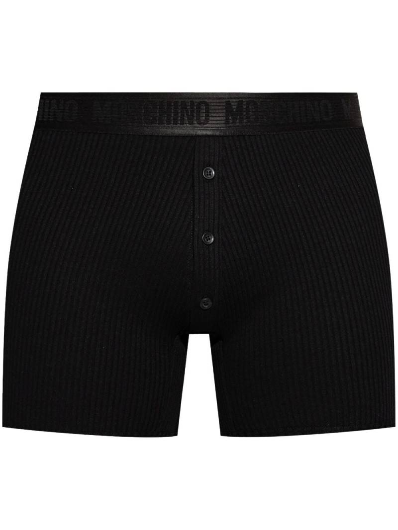 Moschino ribbed-knit boxers - Black von Moschino