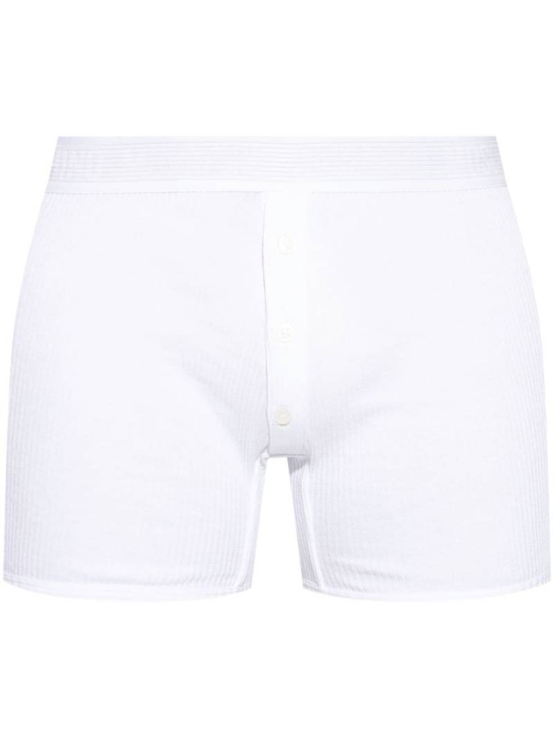 Moschino ribbed-knit boxers - White von Moschino