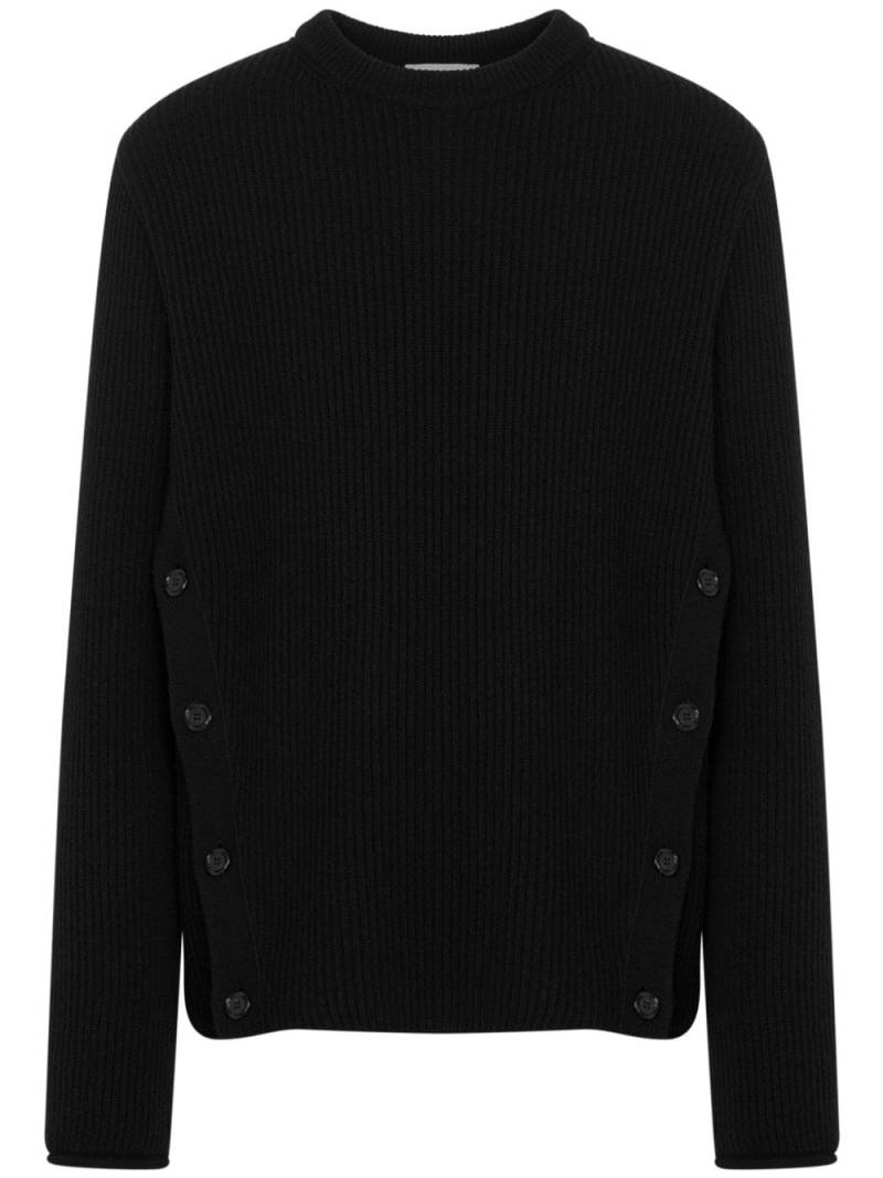 Moschino ribbed-knit virgin-wool jumper - Black von Moschino