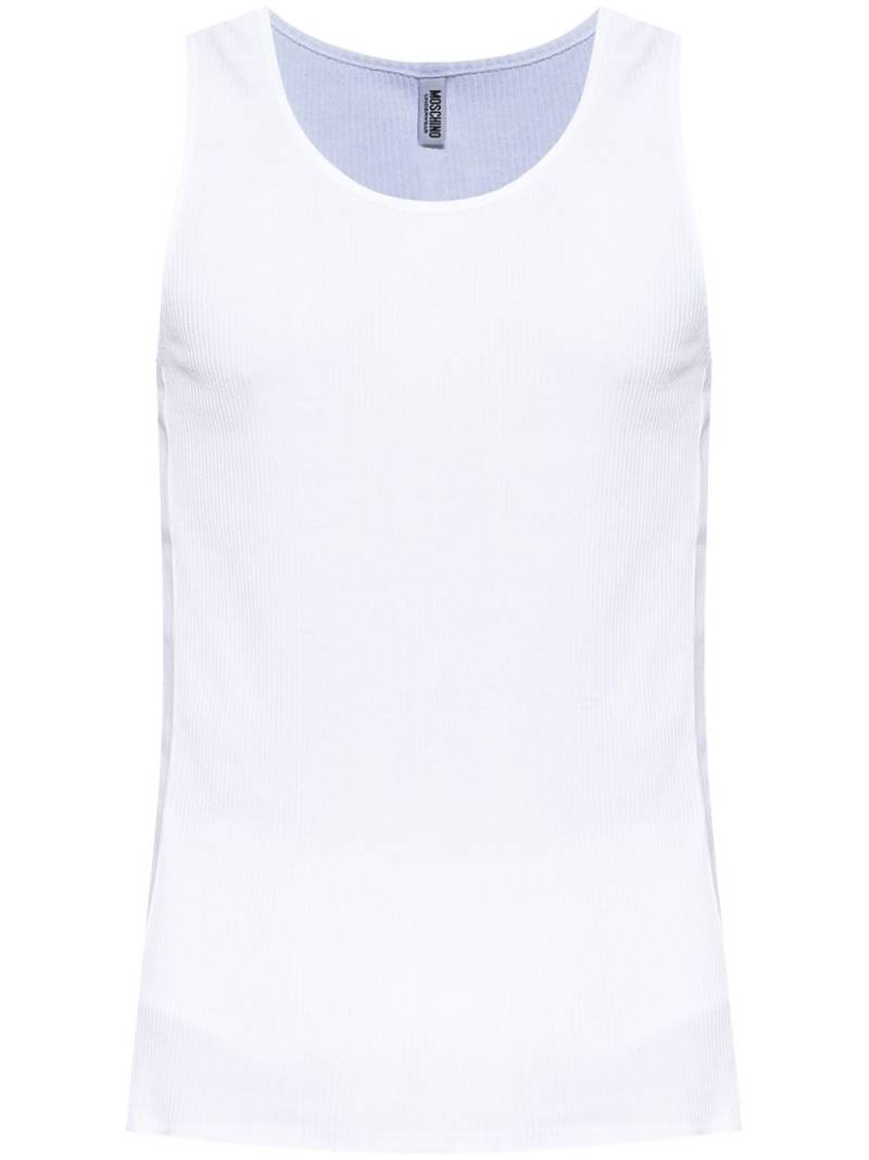 Moschino ribbed-textured top - White von Moschino