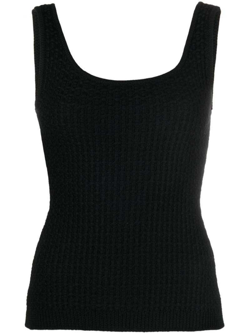 Moschino round-neck virgin wool top - Black von Moschino