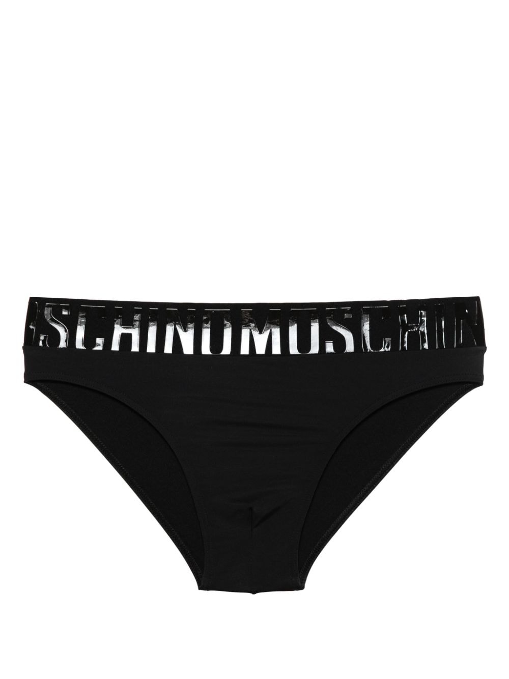 Moschino rubberised-logo swim trunks - Black von Moschino