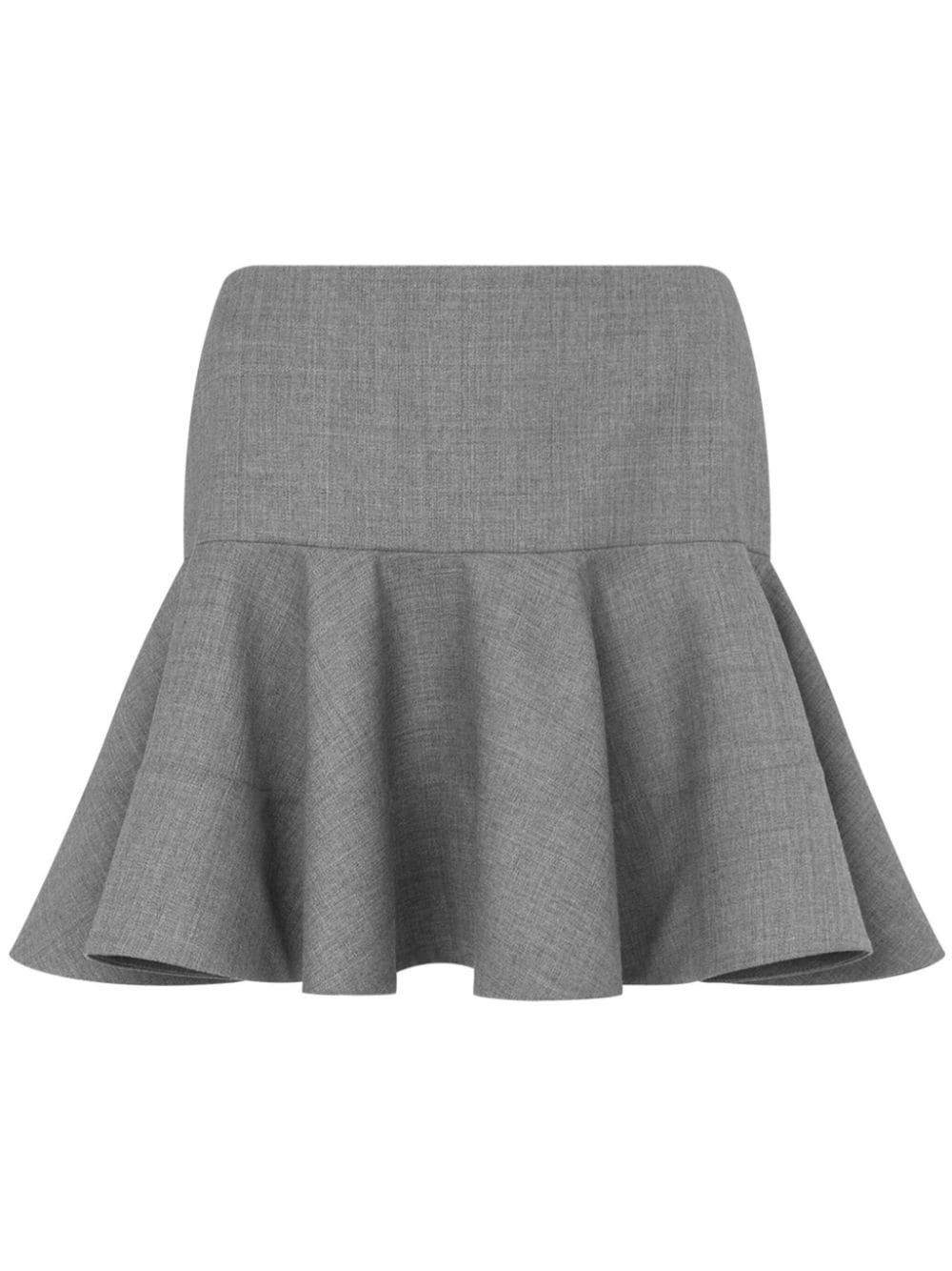 Moschino ruffle hem virgin wool skirt - Grey von Moschino