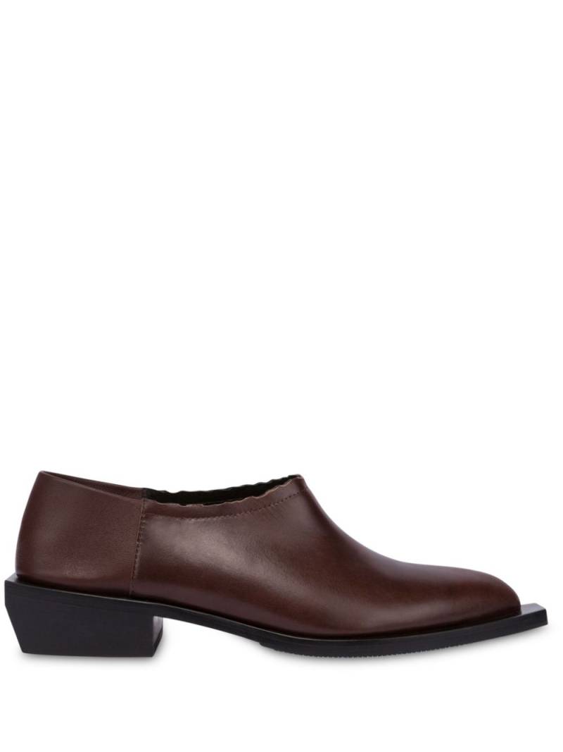 Moschino scallop-edge leather loafers - Brown von Moschino