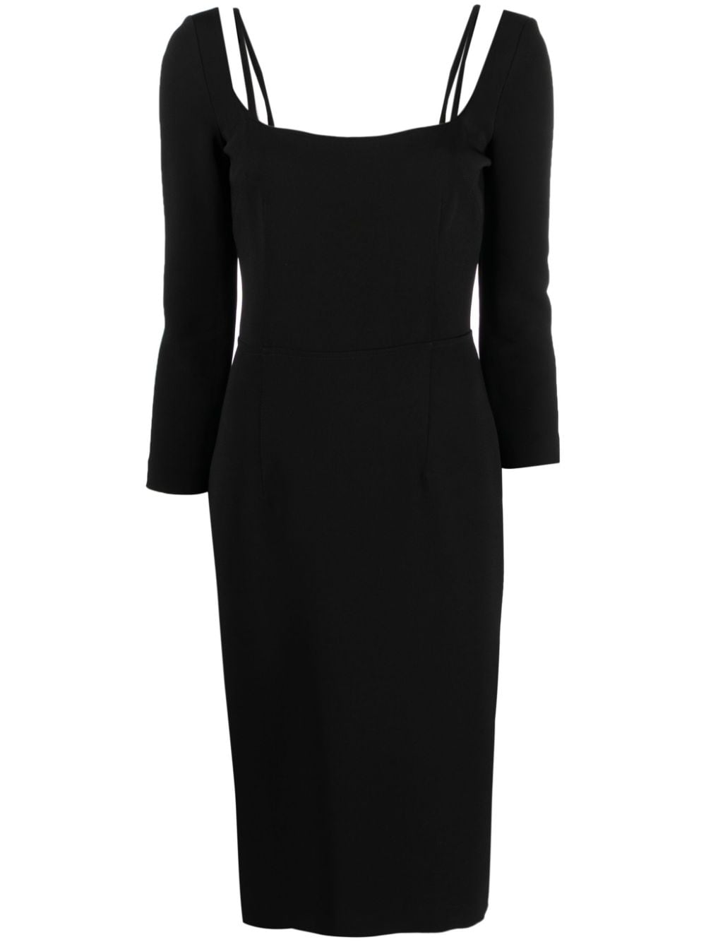 Moschino scoop-neck half-sleeved dress - Black von Moschino