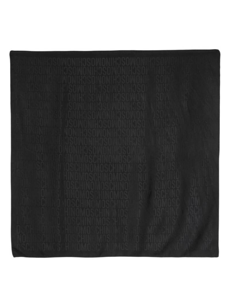 Moschino silk logo scarf - Black von Moschino