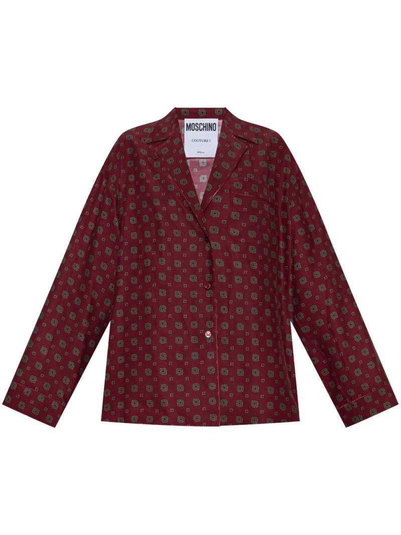 Moschino silk pyjama shirt - Red von Moschino