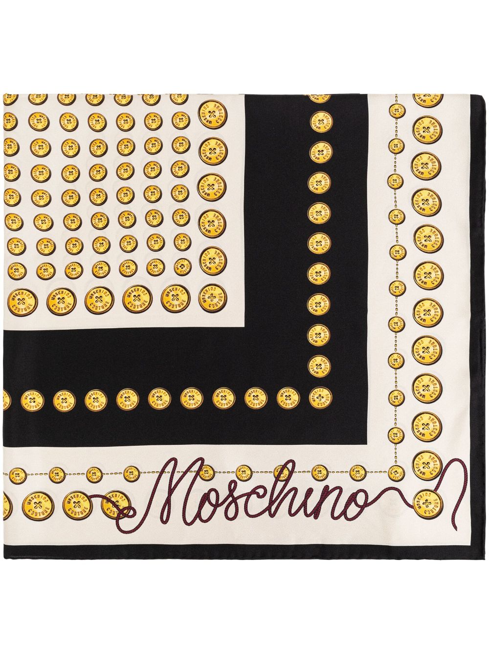 Moschino silk scarf - White von Moschino