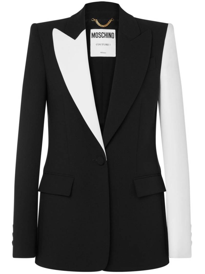 Moschino single-breasted two-tone blazer - Black von Moschino