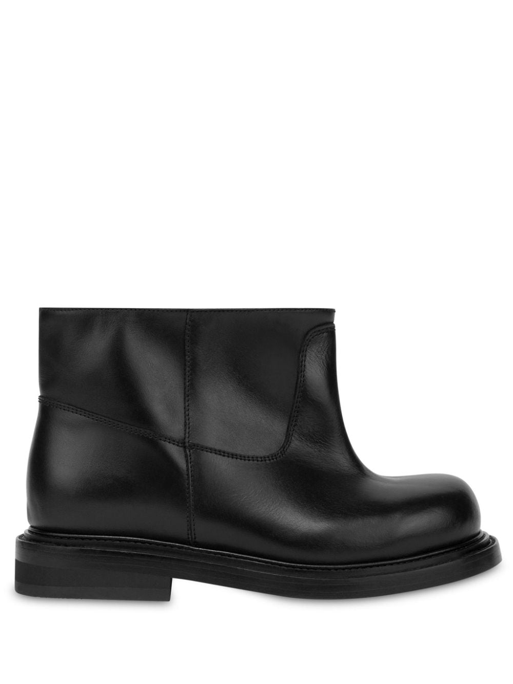 Moschino slip-on leather ankle boots - Black von Moschino