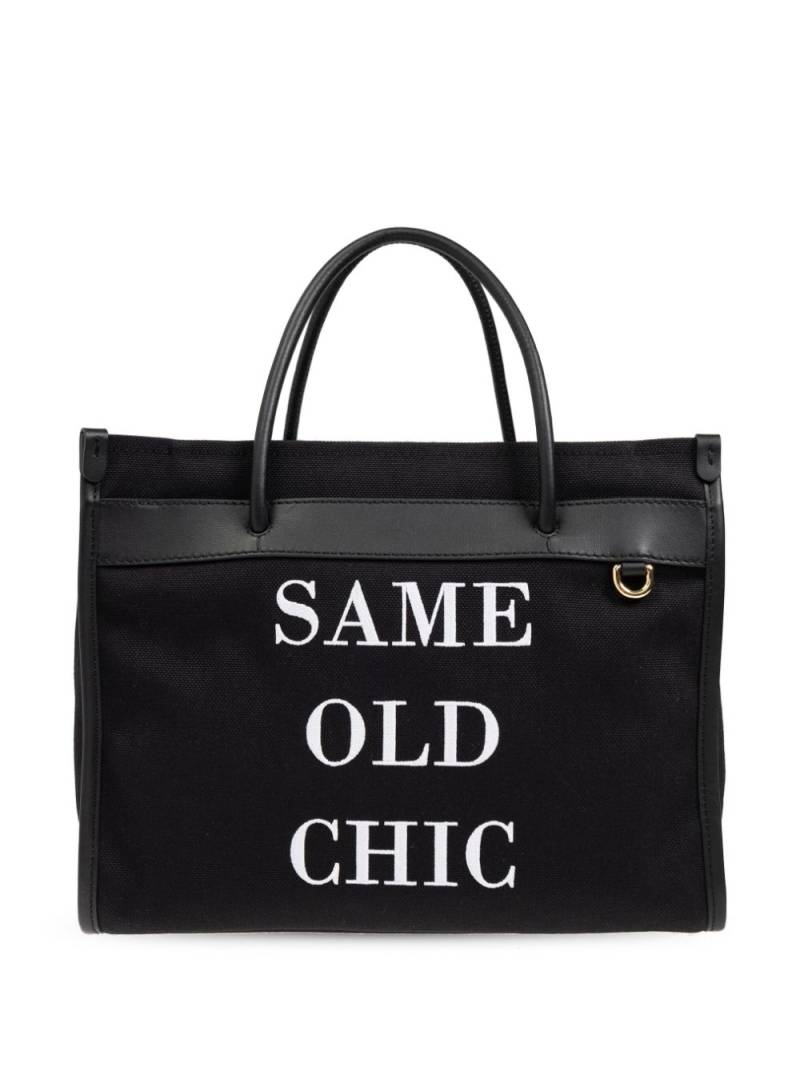 Moschino slogan printed tote bag - Black von Moschino