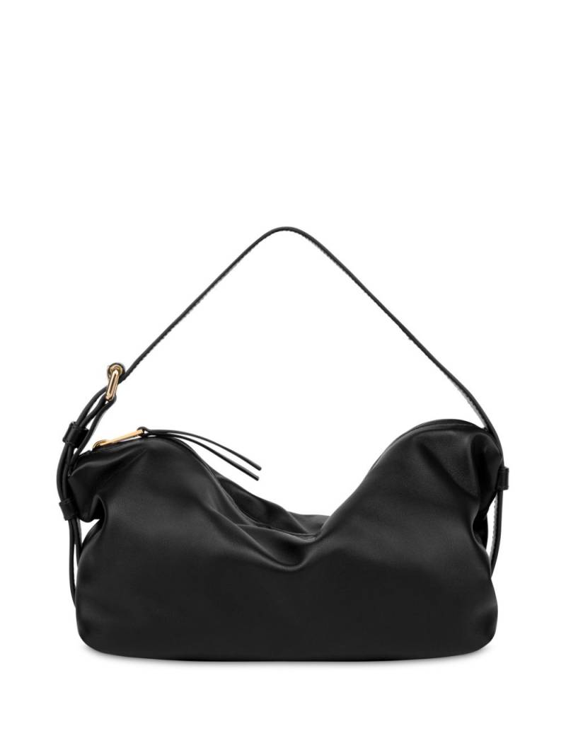 Moschino slouchy leather shoulder bag - Black von Moschino