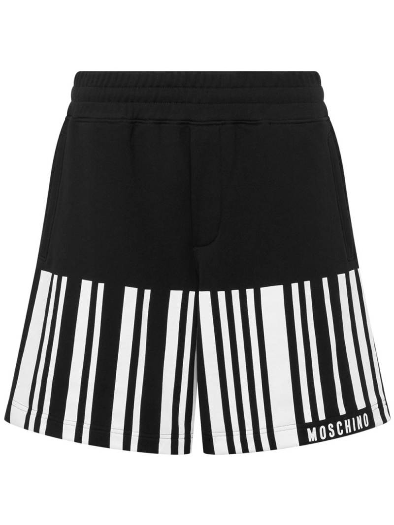 Moschino striped cotton track shorts - Black von Moschino