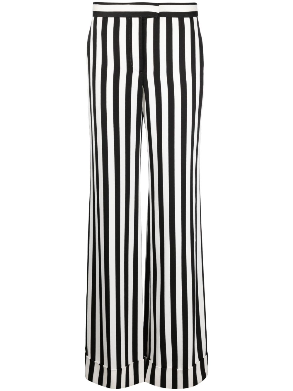 Moschino striped satin palazzo pants - Black von Moschino