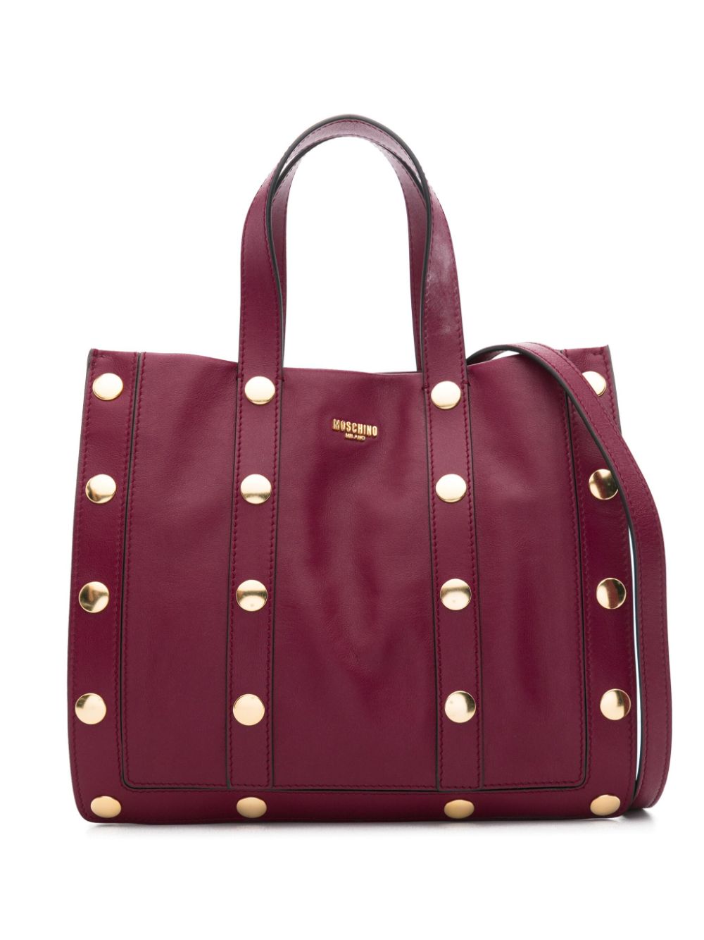 Moschino studded tote bag - Purple von Moschino