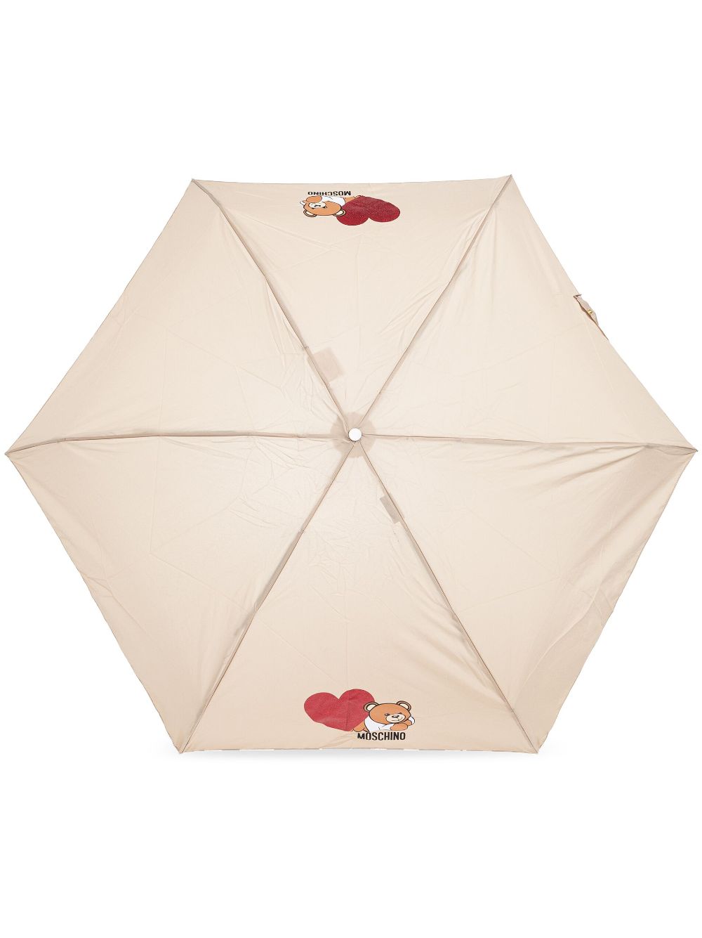 Moschino teddy bear-print compact umbrella - Neutrals von Moschino